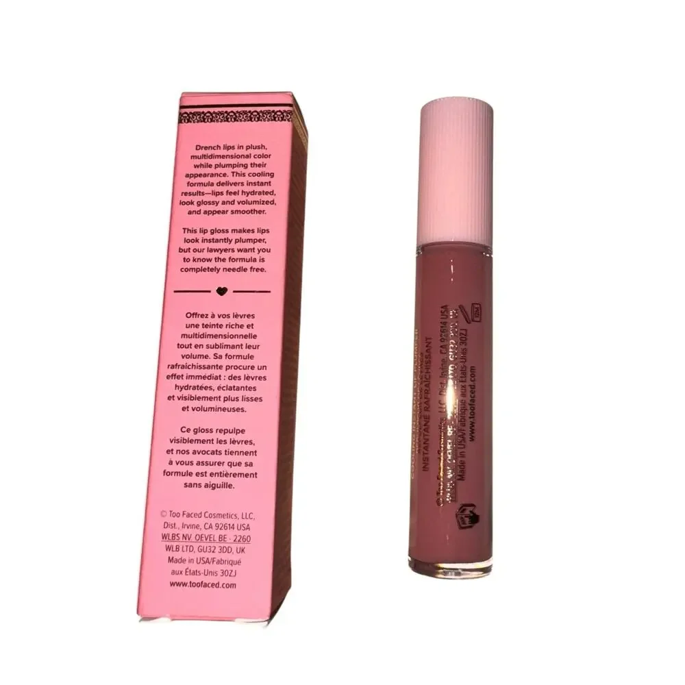 New Too Faced Lip Injection Lip Gloss Wifey for Lifey Plumper Cooling 6.5 ml